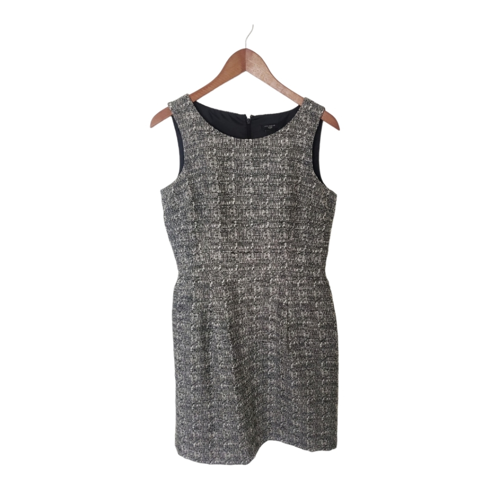 Ann Taylor Black/White Tweed Dress Petite 10